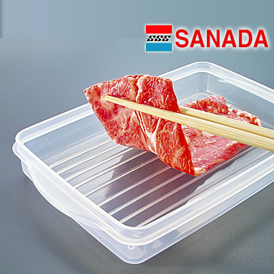 日本进口正品 SANADA薄切肉片肉类鱼片冷冻冷藏保鲜盒微波炉解冻