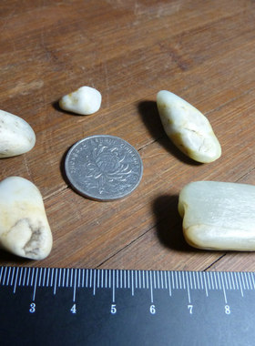 22136新疆和田玉龙喀什河和田玉青白玉籽料 50g