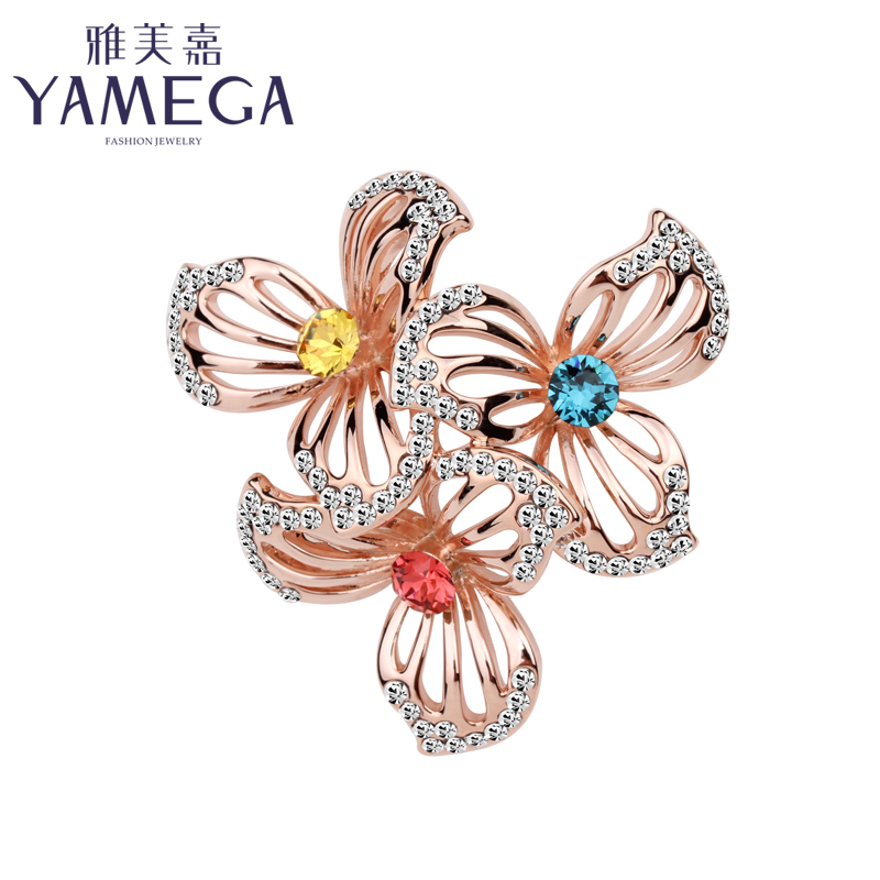 Broche femme YAMEGA  en Zircon diamant - Ref 1171841 Image 1