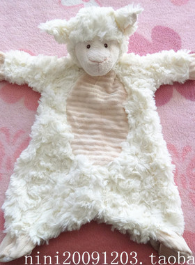 婴儿法国DOUGLAS白羊立体安抚巾大号超柔软外贸出口毛绒玩具公仔