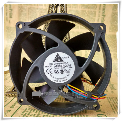 原装台达AFB0912VH 9225圆形风扇 12V 0.60A 四线PWM CPU散热风扇