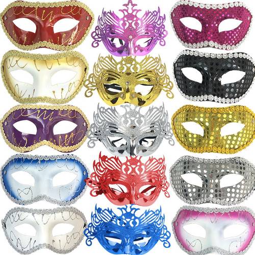 万圣节舞会面具/彩绘面具/珠片面具/威尼斯面具/卡丹花片面具新