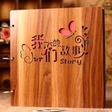 Деревянный фотоальбом, книга роста для влюбленных, «сделай сам», подарок на день рождения