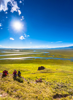 风景海报草原草地内蒙牛羊风光自然风景画家居装饰画贴画J6400B