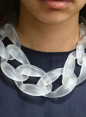 欧美高级手工透明百搭亚克力环扣