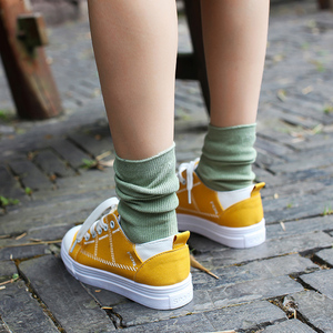 堆堆袜夏季薄款纯棉中长筒袜