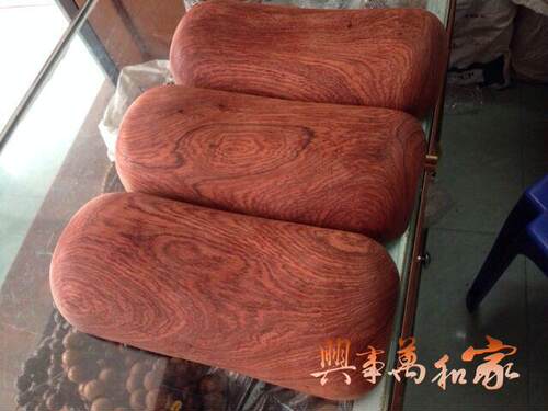 红木工艺品缅甸花梨木枕 防颈椎保健枕 凉枕 纹理漂亮
