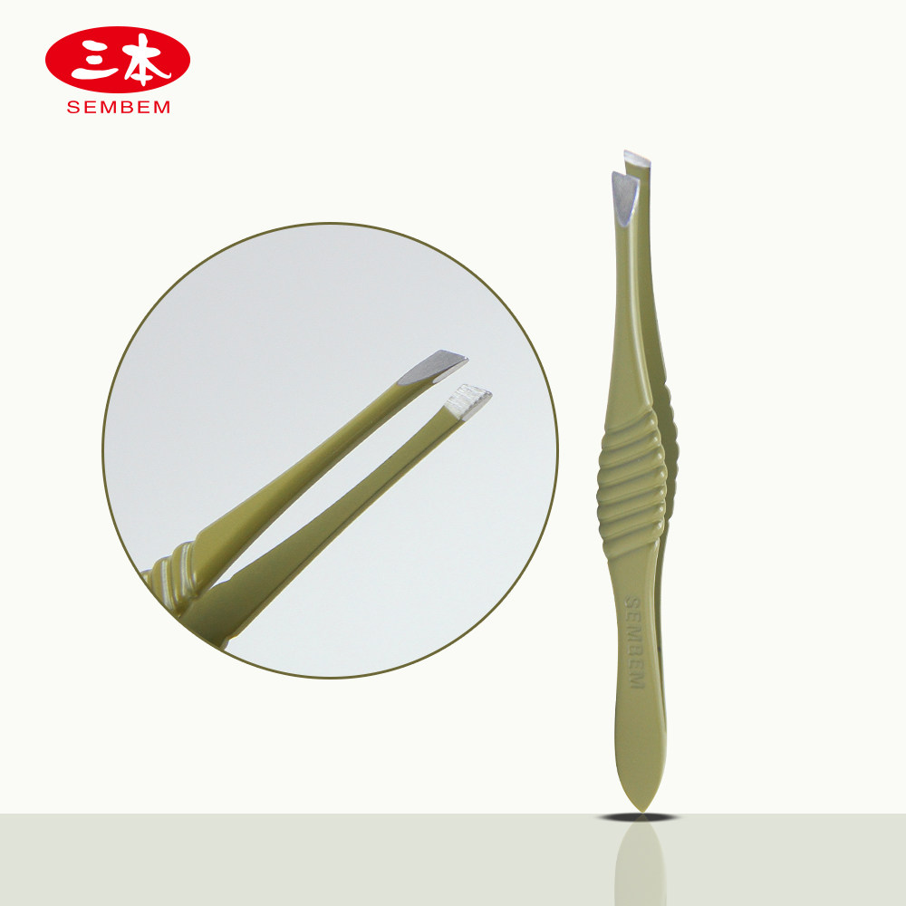 三本斜口眉毛钳修眉钳眉夹防滑眉毛夹子镊子眉毛夹镊子拔胡子工具