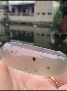 巴西天然原色无烤水草满天星玛瑙手镯 性 正品水润通透女礼物116