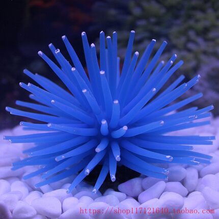 精品热卖仿真软体珊瑚海胆硅胶鱼缸水族箱造景装饰6色大小可选