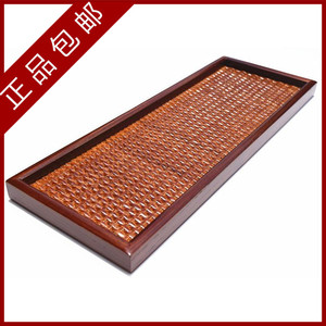特色实木长方形天然藤编茶色托盘 木盘子 日式茶盘 茶托 果盘