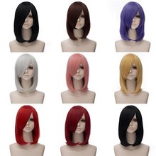Cosplay anime 80 cm dài straight hair đóng khuôn mặt nữ đen trắng nhiều màu tùy chọn cos tóc giả miễn phí trim cosplay zenitsu