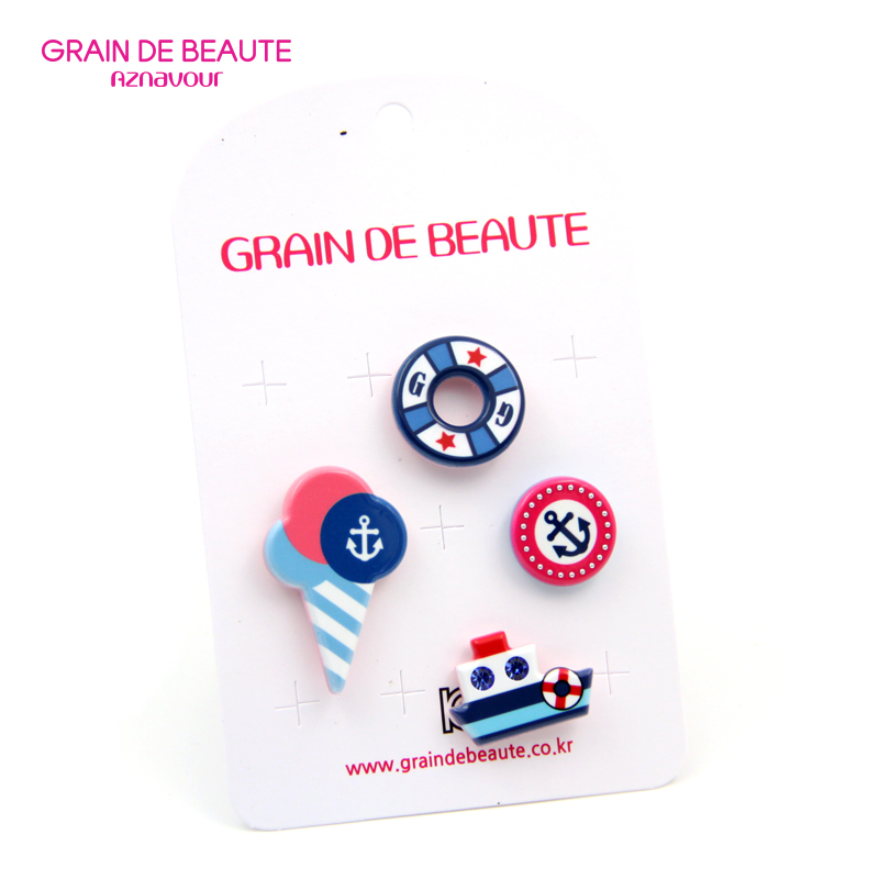 Broche Lovers GRAIN DE BEAUTE en fibre végétale - Ref 1176720 Image 1