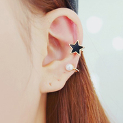 Email Korea exaggerate individuality jewelry star tide girls love bone bone ear clip Clip without pierced ears ear jewelry