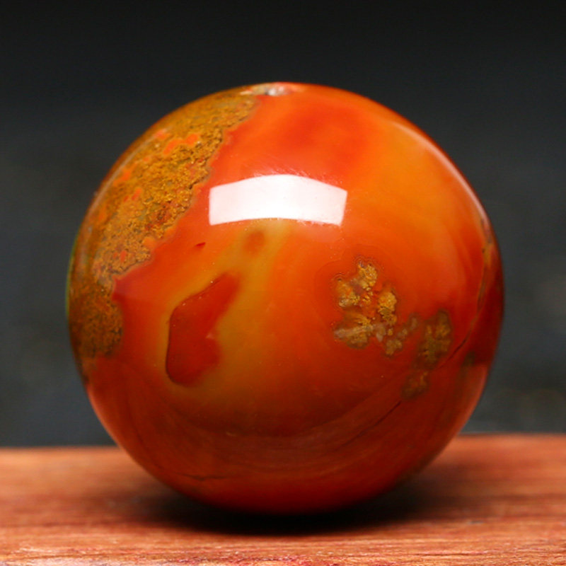 天然战国红散珠玛瑙圆珠子金刚星月菩提佛珠手链手串配饰diy配件