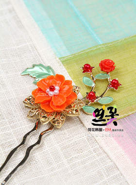 韩国原装进口进口头饰/新娘婚礼盘头旁叉/装饰头叉/发饰/H-P02796