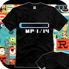 纯棉T恤短袖衣服攻击力防御力HP血条血量999MP魔法值999NPC