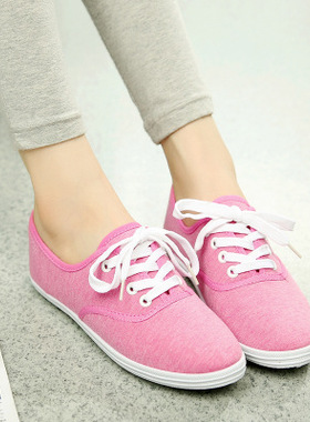 women flat canvas shoes casual sneaker Size 42 帆布女鞋单鞋