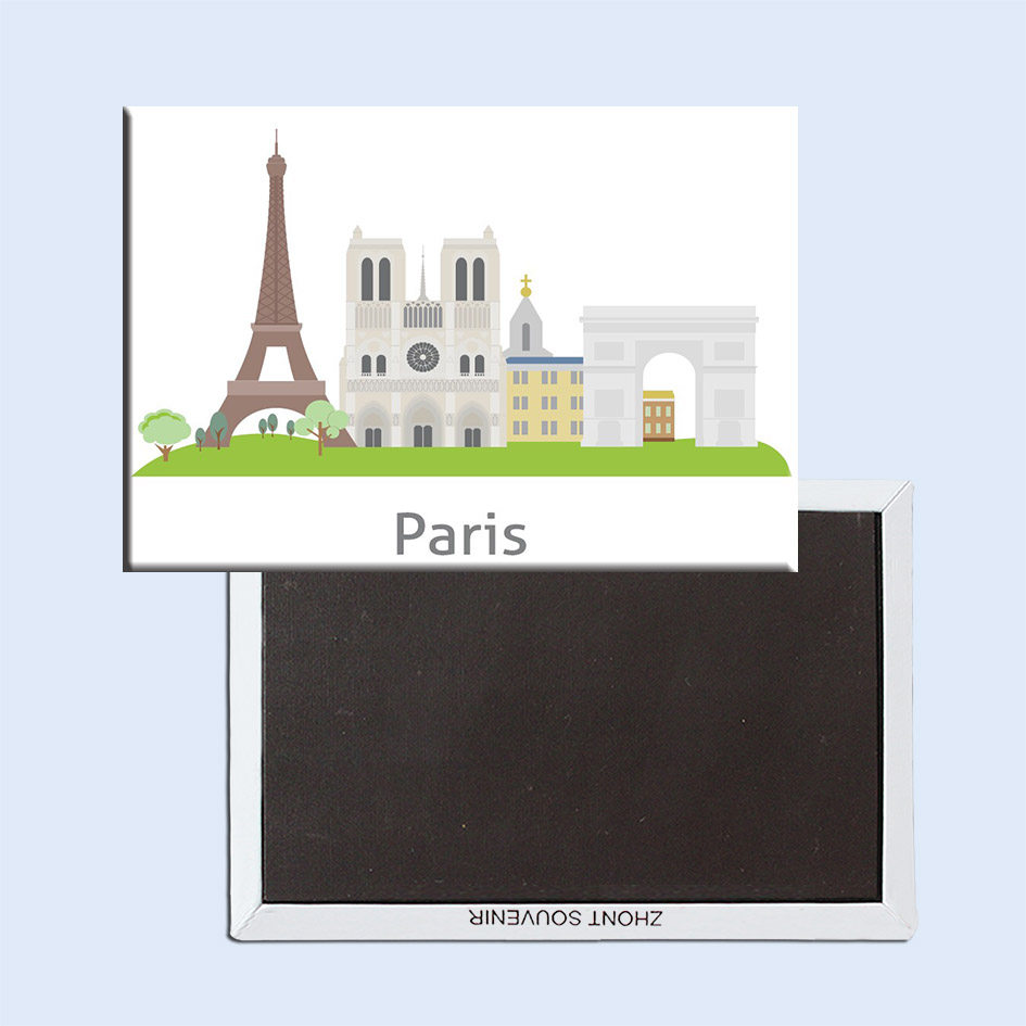 法国巴黎 创意地标卡通冰箱贴 磁性旅游纪念礼物5696磁铁家居