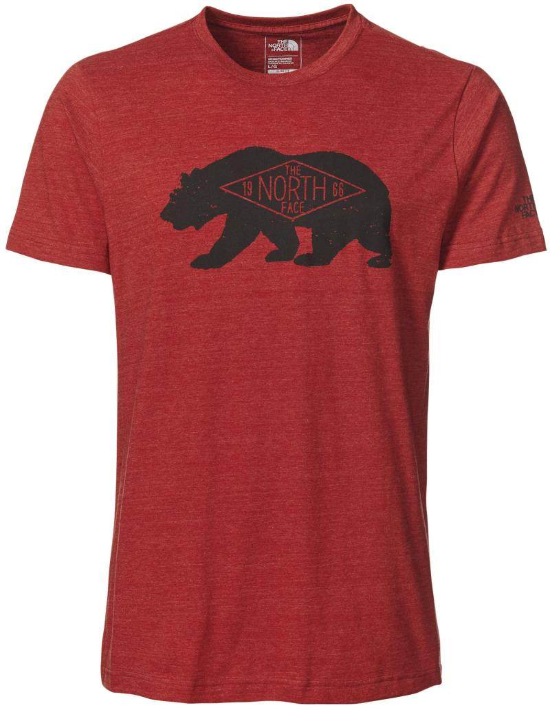 the north face/北面短袖t恤男夏季小熊印花红色美国直邮1442403