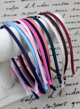 diy手工半成品发箍5mm缎带绕布套布发箍韩版发带底座配件