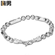 Texture! Korean fashion wrist bracelet S925 silver man personalized jewelry boyfriend birthday gift accessories