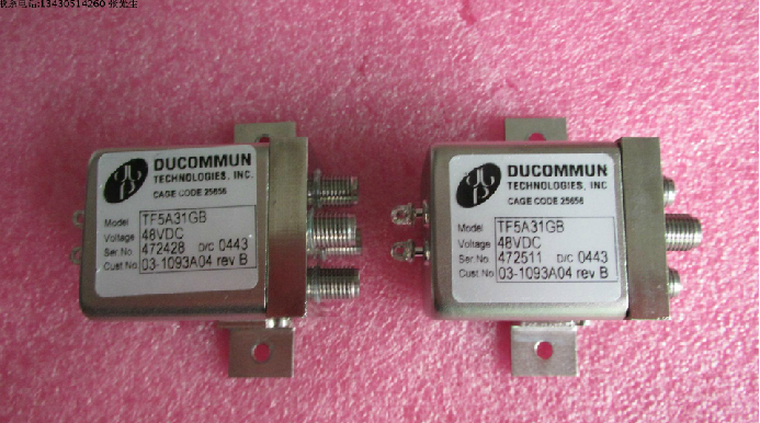 TF5A31GB DUCOMMUN 18GHz 48V 450W DPDT 射频高功率同轴开关