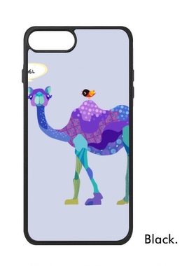适用于iPhone紫色卡通骆驼鸟蓝色Xr手机壳max保护套678plus硅胶11