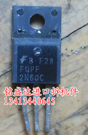 原装进口拆机FQPF2N60C FQPF2N60 2N60场效应管 600V2A TO-220-封面