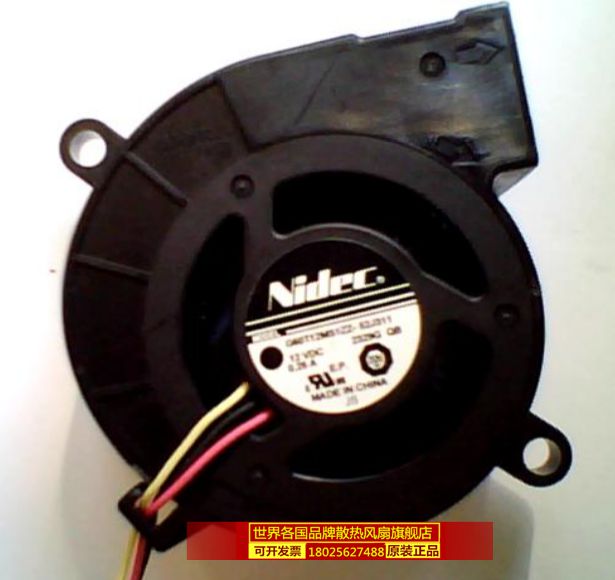 NIDEC6023.12V.0.25A.3线鼓风机.散热风扇型号G60T12MS1ZZ-52J31