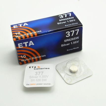 手表电池  ETA 377 SR626SW AG4 LR626 1.55V 石英手表 钮扣电池