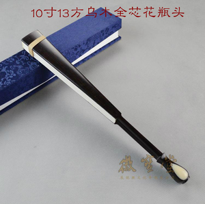 10寸13方大开方全乌木造型头折扇男式扇子礼品扇宣纸扇白纸礼品