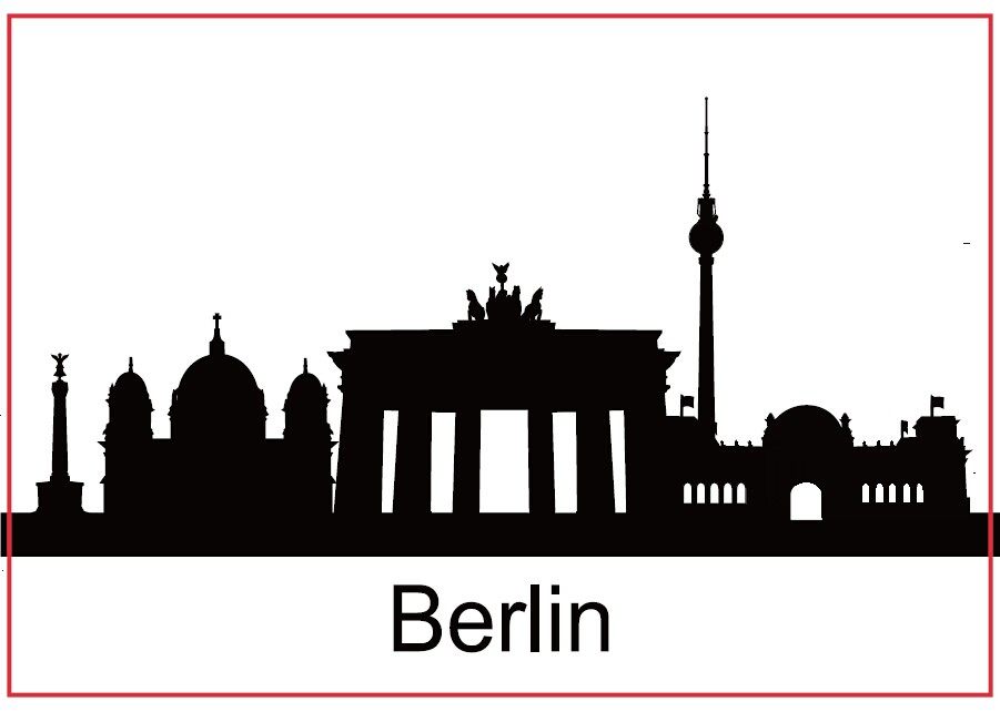 定制 德国首府城市剪影 创意磁性冰箱贴 旅游纪念磁贴 创意礼品