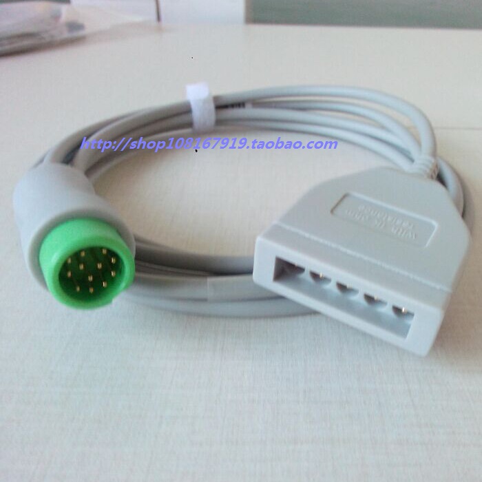 适用T5 T6 T8 IPM10 9800心电主电缆分体5导联主电缆12针欧标