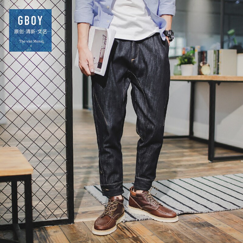 Jeans pour jeunesse droite en vrac en coton pour automne - Ref 1482876 Image 1