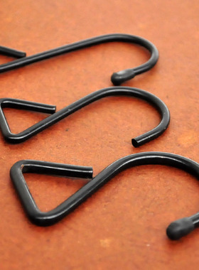 黑色三角钩 S型钩 挂勾  衣帽钩  金属S钩 S勾 挂钩 捆绑带钩子