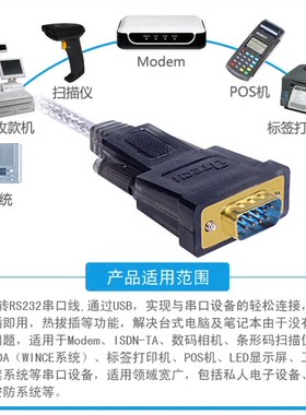 帝特DT-5002A USB转串口线 RS232 usb串口转换线 支持win8 1.8米