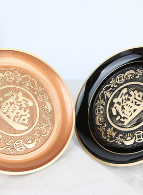 关公佛堂供盘纯铜财神