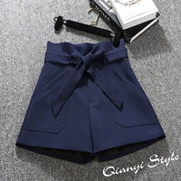 Quần short cạp cao nữ hè 2019 phiên bản Hàn Quốc mới của quần lửng ống rộng rộng có hoa dại và quần giải trí để mặc - Quần short quần áo nữ mùa hè đẹp