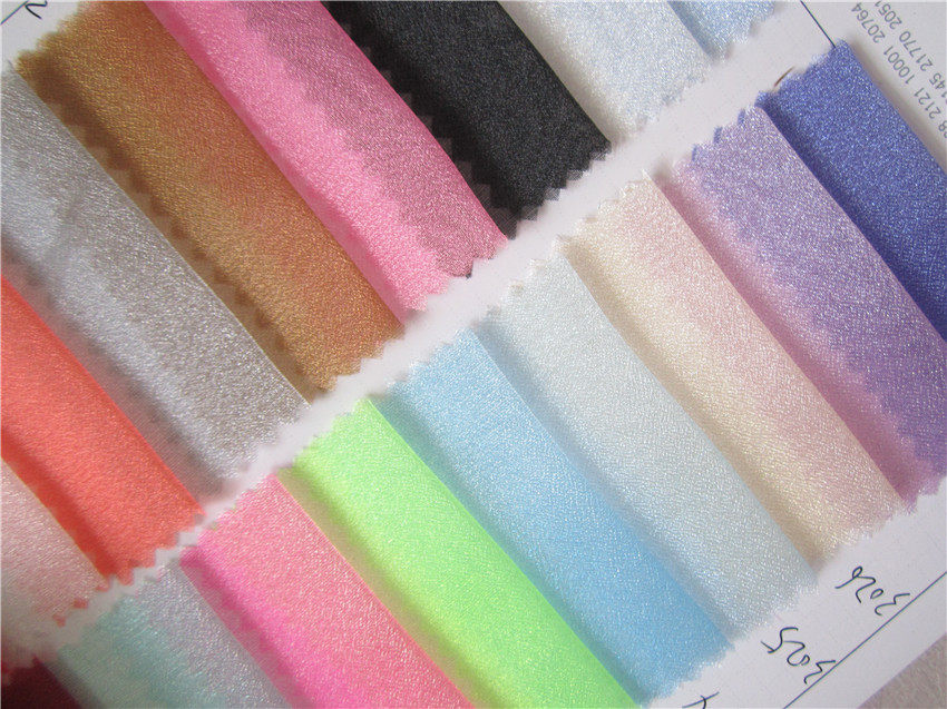 热时尚女装网纱亮丝网纱云彩纱服装面料布料装饰素色布料多色批发
