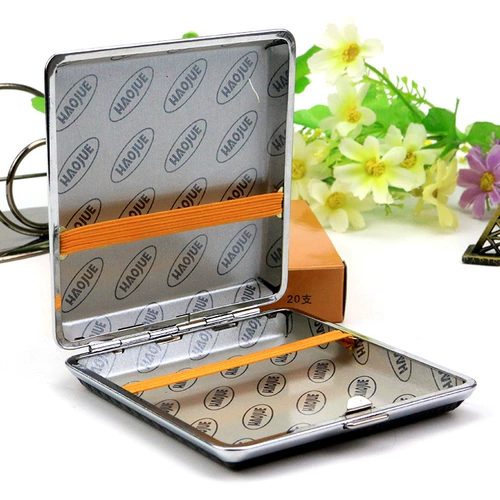 Мужской ультратонкий креативный металлический длинный портсигар