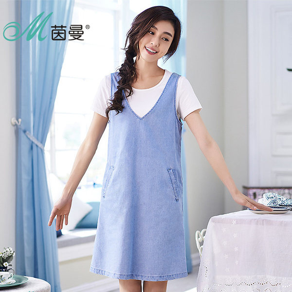 茵曼 18年春季新款 短袖T恤+V领牛仔背带裙两件套 天猫优惠券折后¥169包邮(¥219-50)2色可选 茵曼 18年春季新款 短袖T恤+V领牛仔背带裙两件套 天猫优惠券折后¥169包邮(¥219-50)2色可选