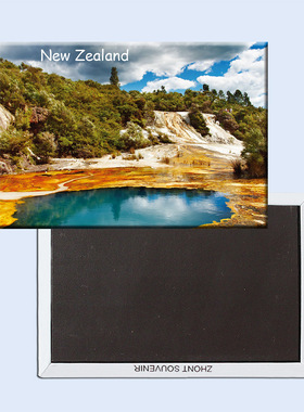 卡通定制 新西兰火山湖 旅游纪念品 创意冰箱贴磁贴20888个性创意
