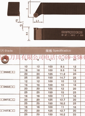 冲五钻/数控车刀杆/螺钉式外圆车刀 SRGPL1212H05