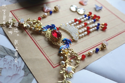 水墨音色汉服项圈/或材料包璎珞