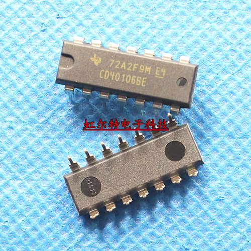 六路施密特触发器 CD40106 CD40106BE DIP14 进口原装