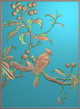 高清精雕图jdp灰度图浮雕图电脑雕刻图精品花鸟图238x324新款特价