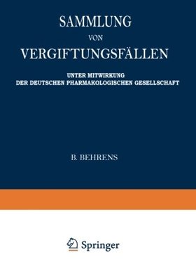【预订】Sammlung Von Vergiftungsfallen: Unte...