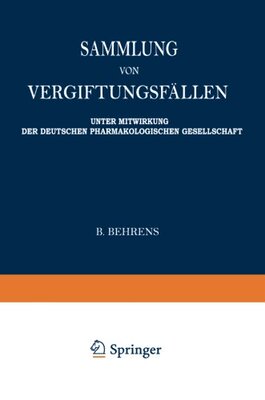 【预订】Sammlung Von Vergiftungsfallen: Unte...