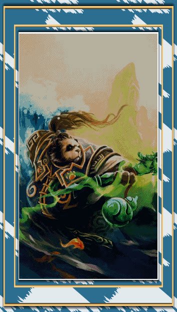 [印花]漫游绣*魔兽世界十字绣*熊猫人之谜武僧十字绣